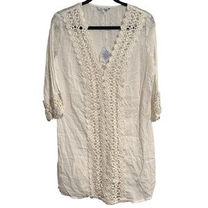 Blue Island 100% Cotton Swim Cover NWT